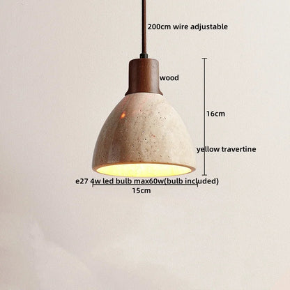 Decorbites™ LED Gelbe Travertin-Hängeleuchte für Heimdekoration und Leuchtarmaturen