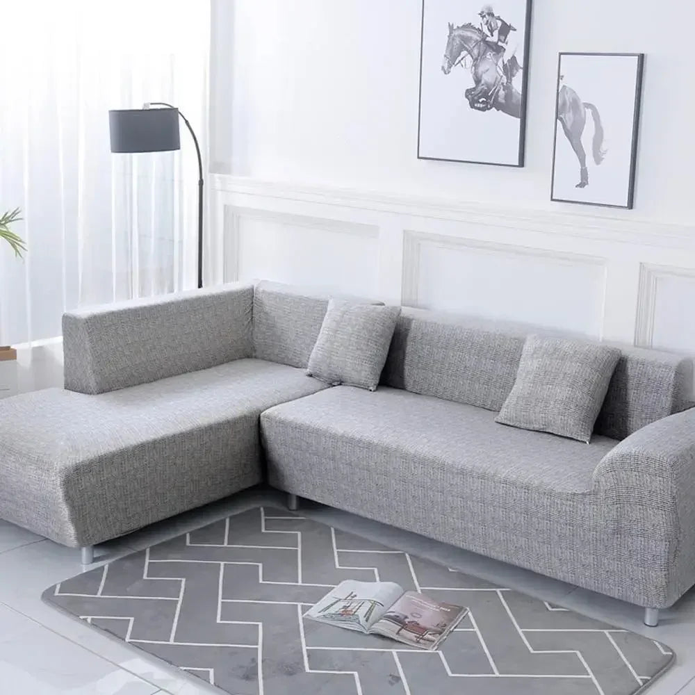 Decorbites™ Geometrische Dehn-Sofabezug Schutzhülle | Couchenschutz | L-förmiger Sofabezug