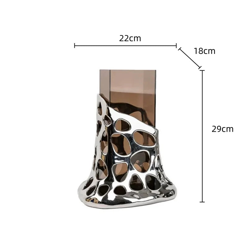 Decorbites™ Geometrische Acrylglas-Vase Tropfen Blütenarrangement Terrarien-Topf