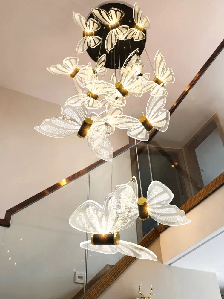 Decorbites™ Elegante Schmetterlings-Kronleuchter für Treppen, Schlafzimmer, Küche & Mehr