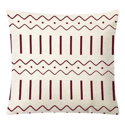 DecorBites™ Geometric Yellow Linen Pillow Cover for Modern Décor 45x45cm