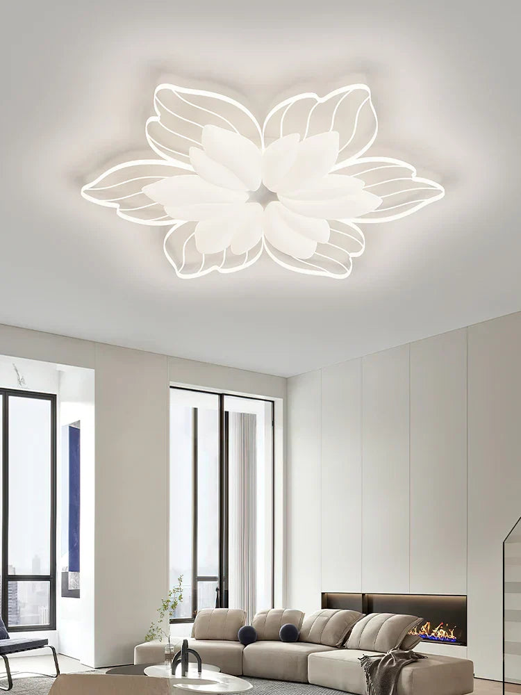 Decorbites™ LED Blütenkronleuchter weiß Deckenlampe für Schlafzimmer Wohnzimmer Dekoration