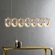 Gold Circle Ring Chandelier