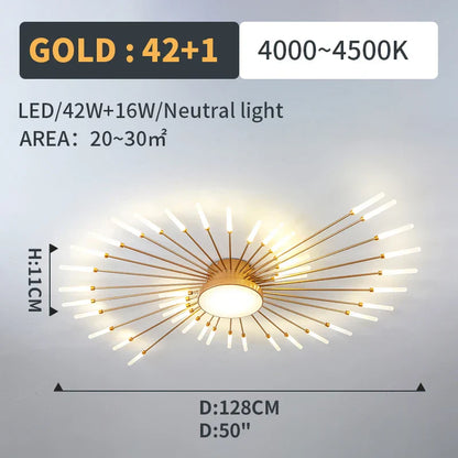 Decorbites™ LED-Feuerwerk-Anhängerlampen – Moderne Kronleuchterbeleuchtung für Wohnzimmer und Schlafzimmer