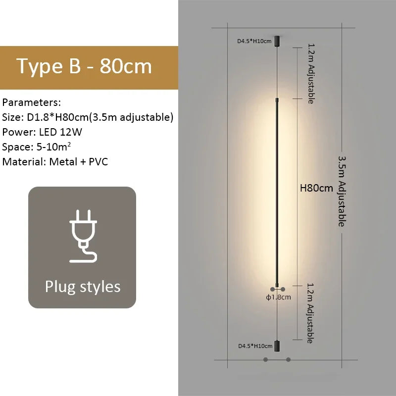 Decorbites™ Schwarz 120 cm LED Stehlampe Moderne Wohnraumbeleuchtung für Wohnzimmer Schlafzimmer Esszimmer
