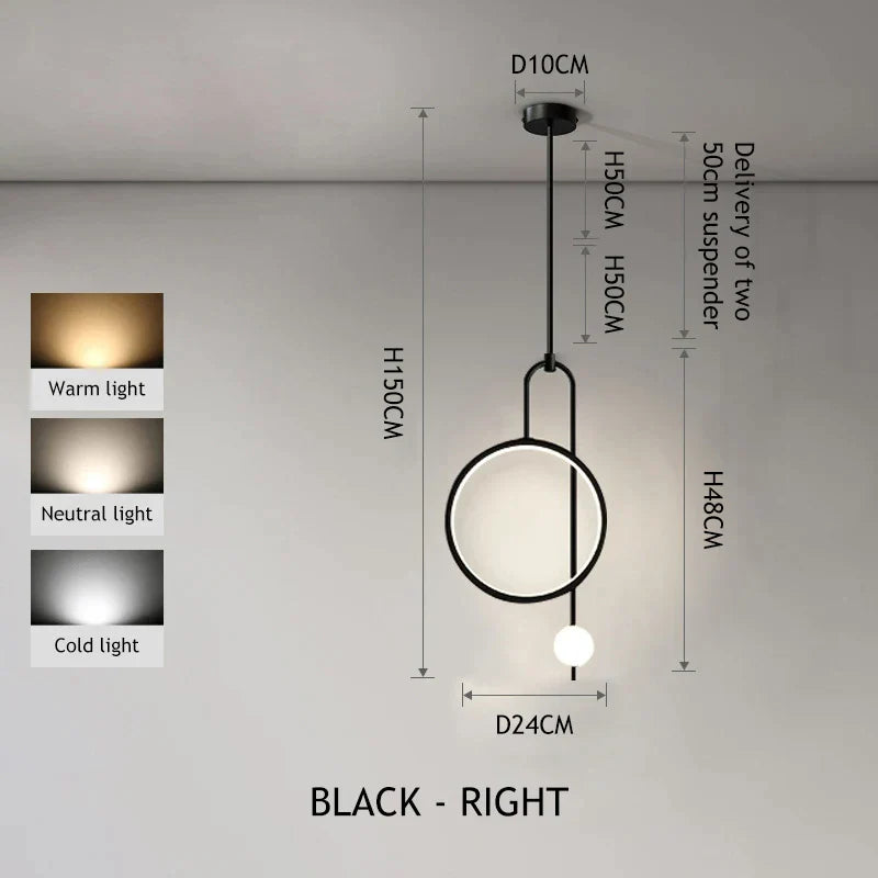 Gold Black Glass Chandelier With LED Illumination