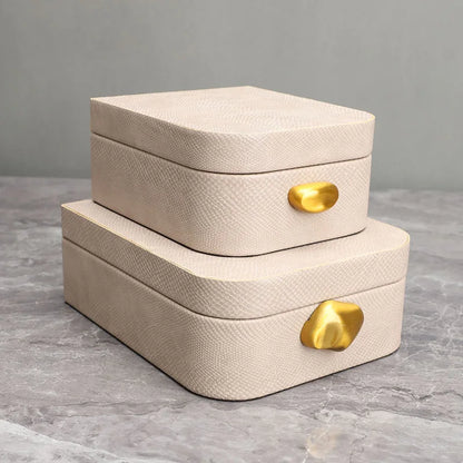 Decorbites™ Leder-Schmuckdose: Stilvolles Dekor und Aufbewahrungsgefäß für den Frisiertisch