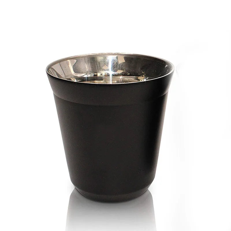 Decorbites™ Doppeltwandige Espressotassen, Isolierter Kaffeebecher, Unzerbrechlicher Edelstahlbecher