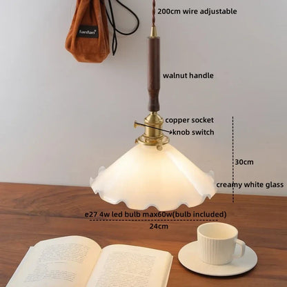 Decorbites™ Kupfer-Walnuss-LED-Hängeleuchten, moderne Hängelampe für Flur, Schlafzimmer, Esszimmer