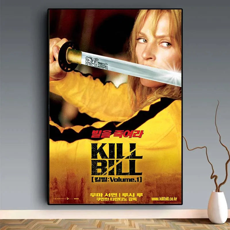 Classic Hot Movie Kill Bill Poster Film Canvas Painting Modern Wall Art Prints Bedroom Study Studio Living Room Home Decoration
