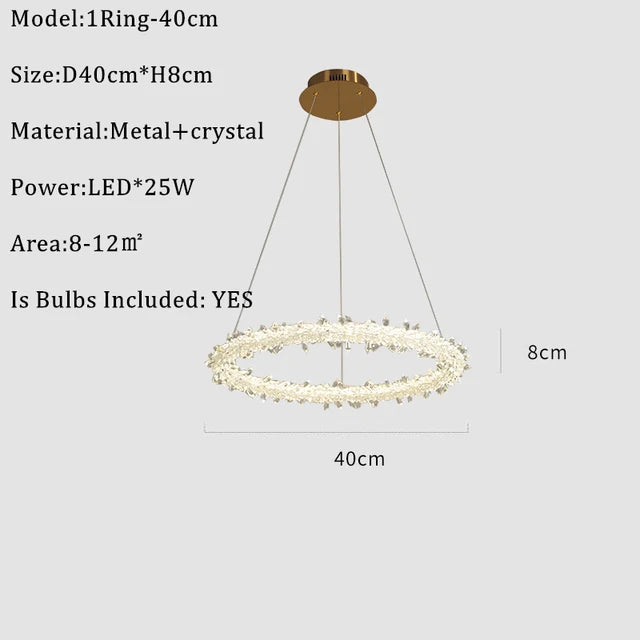 Decorbites™ K9-Kristall-Rundleuchter: Moderne LED-Hängeleuchte für Zuhause, Wohnzimmer, Schlafzimmer, Lobby