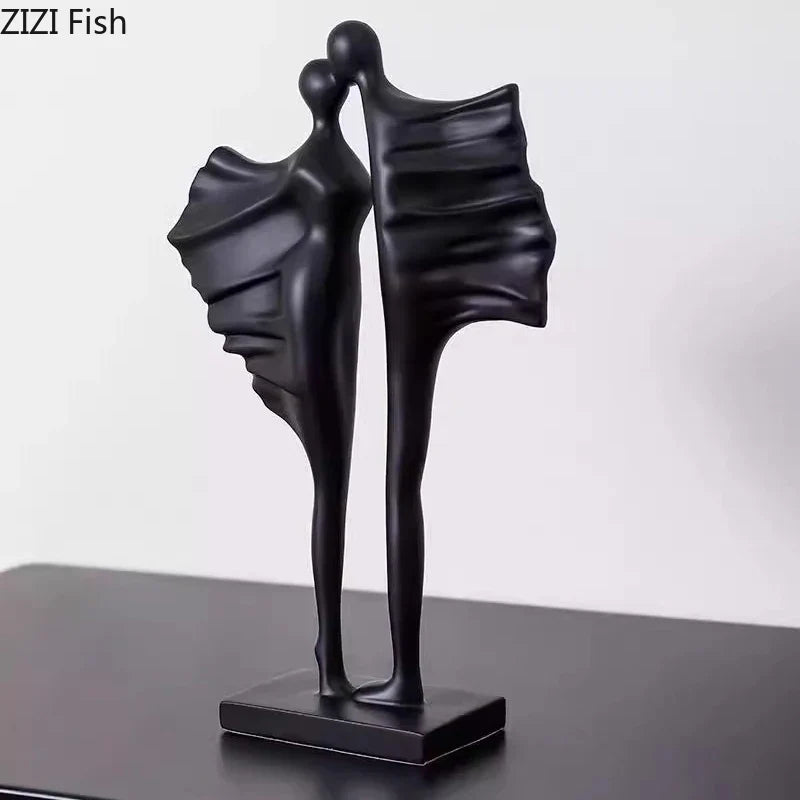 Decorbites™ Abstrakte Liebende Harz-Skulptur Moderne Dekorationsornamente - Paarfiguren-Statue