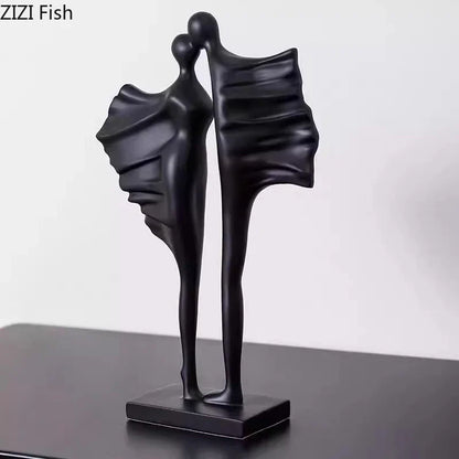 Decorbites™ Abstrakte Liebende Harz-Skulptur Moderne Dekorationsornamente - Paarfiguren-Statue
