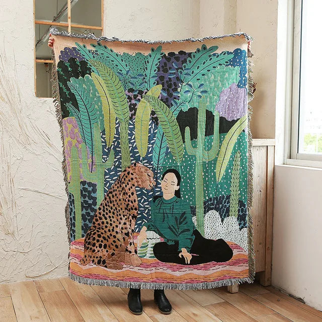 Decorbites™ Leopard-Muster-Wurfbettdecke
