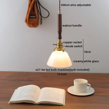 Decorbites™ Kupfer-Walnuss-LED-Hängeleuchten, moderne Hängelampe für Flur, Schlafzimmer, Esszimmer