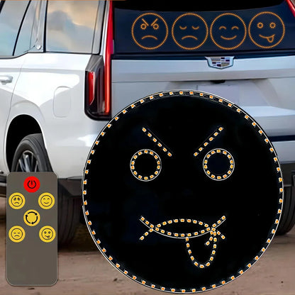 Decorbites™ Lustiges Emoticon-LED-Schild mit Fernbedienung für die Rückscheibe des Autos