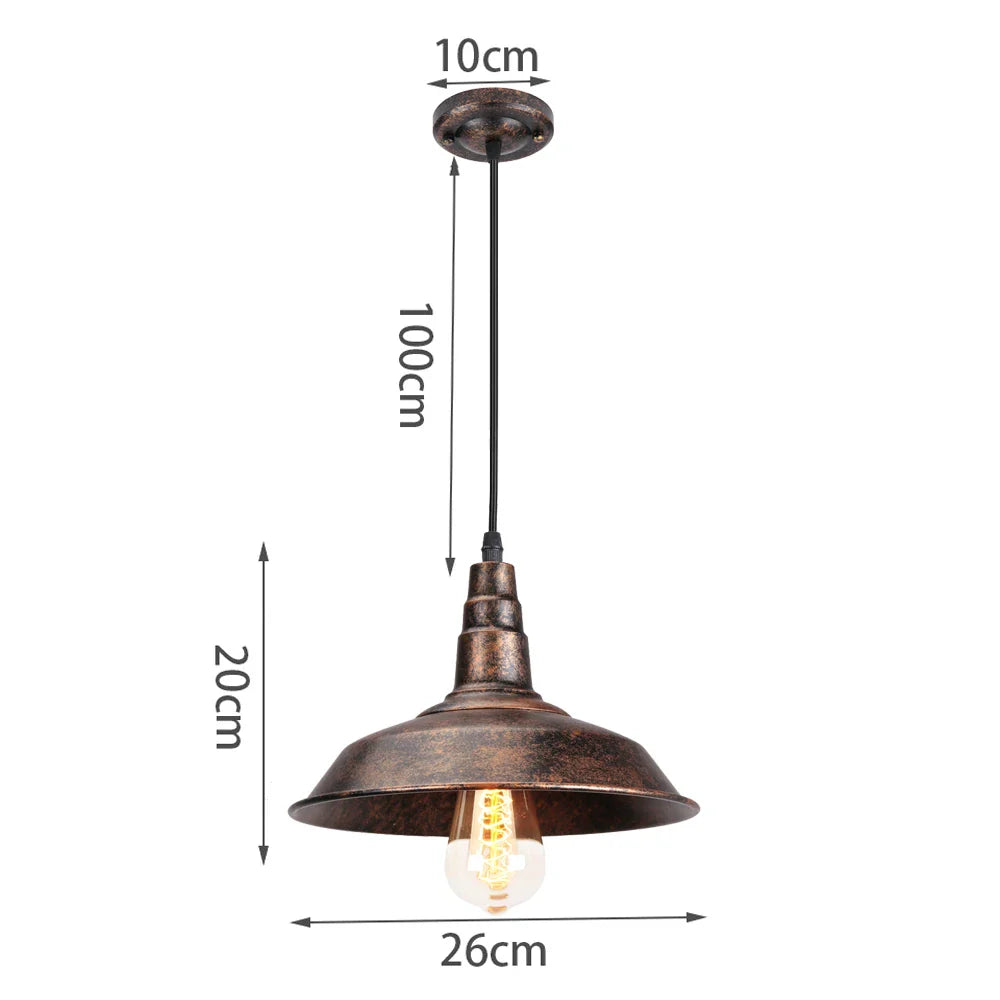 Industrial Vintage Black Iron Pendant Light