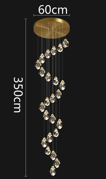 Modern Crystal Staircase Chandelier Pendant Light