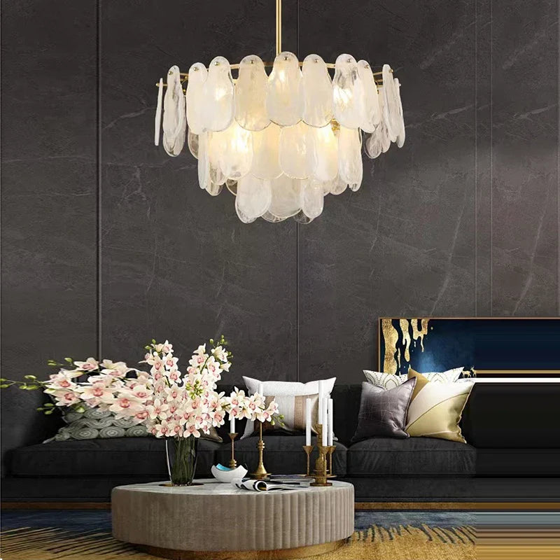 Decorbites™ Wolkenverglasungs-Kronleuchter: Moderne LED-Lüster für Innenbeleuchtung im Wohnzimmer-Dekor