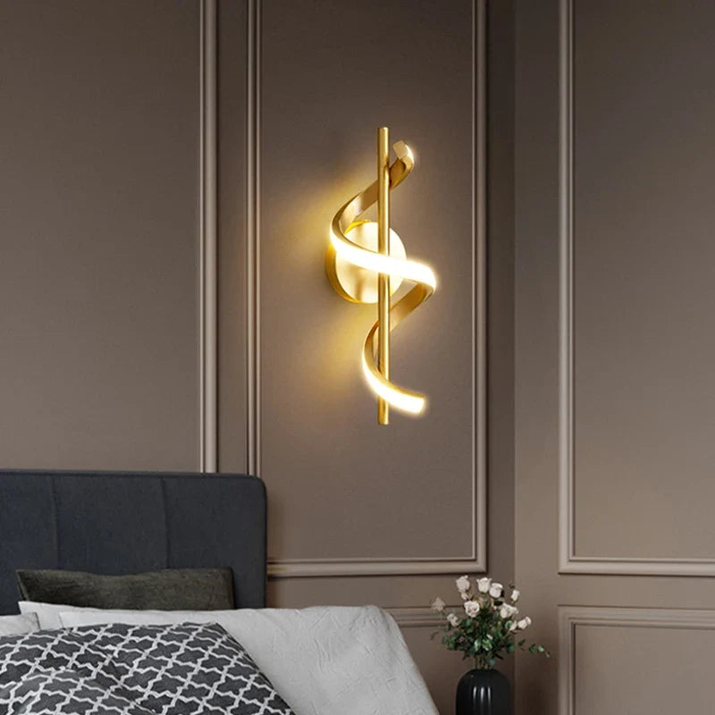 Modern Copper Pendant Light in Black and Gold