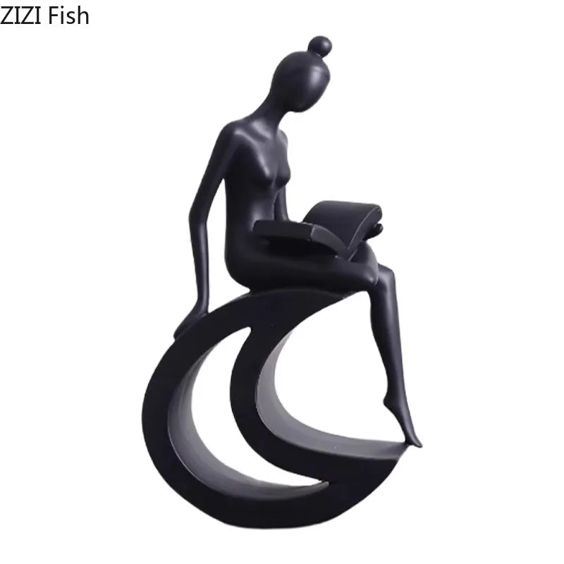 Decorbites™ Abstrakte Harz-Skulptur Moderne Schreibtisch-Dekoration Minimalistische Figuren Ornamente