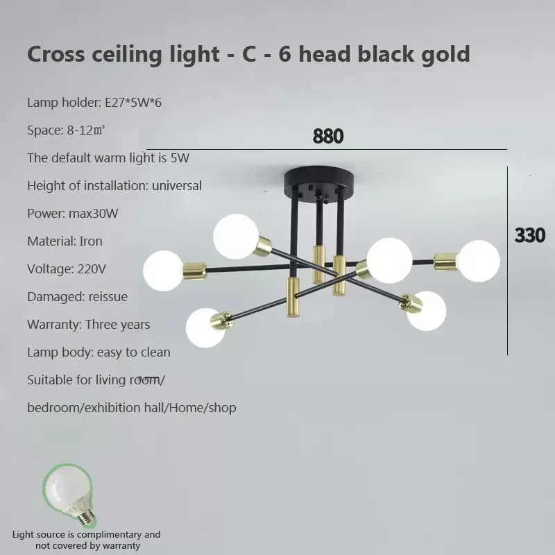 Decorbites™ LED-Deckenleuchter: Moderne Leuchte für Wohnzimmer, Schlafzimmer, Flur – Indoor-Home-Dekoration
