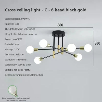 Decorbites™ LED-Deckenleuchter: Moderne Leuchte für Wohnzimmer, Schlafzimmer, Flur – Indoor-Home-Dekoration