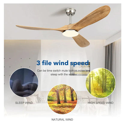 Decorbites™ Industrieller Holz-Deckenventilator - Fernbedienung - Dekorativer Vintage-Bläser