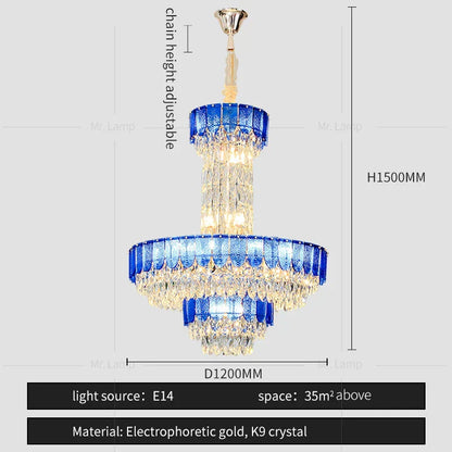 Decorbites™ Kristall-Leuchter: Postmoderne Mehrschicht-Luxus für Wohnzimmer, Hotel-Lobby und Villa