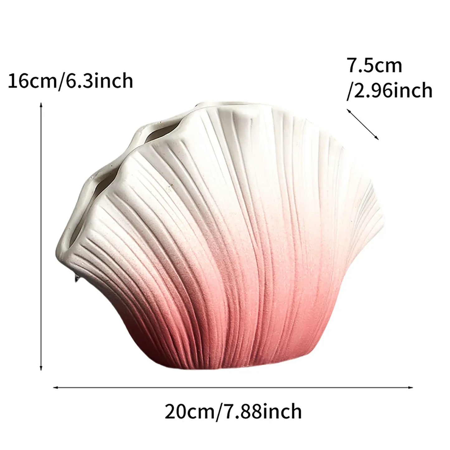 Decorbites™ Gradient Shell Keramikvase | Bunte Blumentopf Heimdekoration & Accessoires