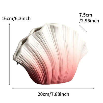 Decorbites™ Gradient Shell Keramikvase | Bunte Blumentopf Heimdekoration & Accessoires