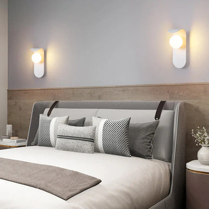 DecorBites™ Frosted Glass Ball LED Wall Lamp for Corridor, Aisle, and Bedroom