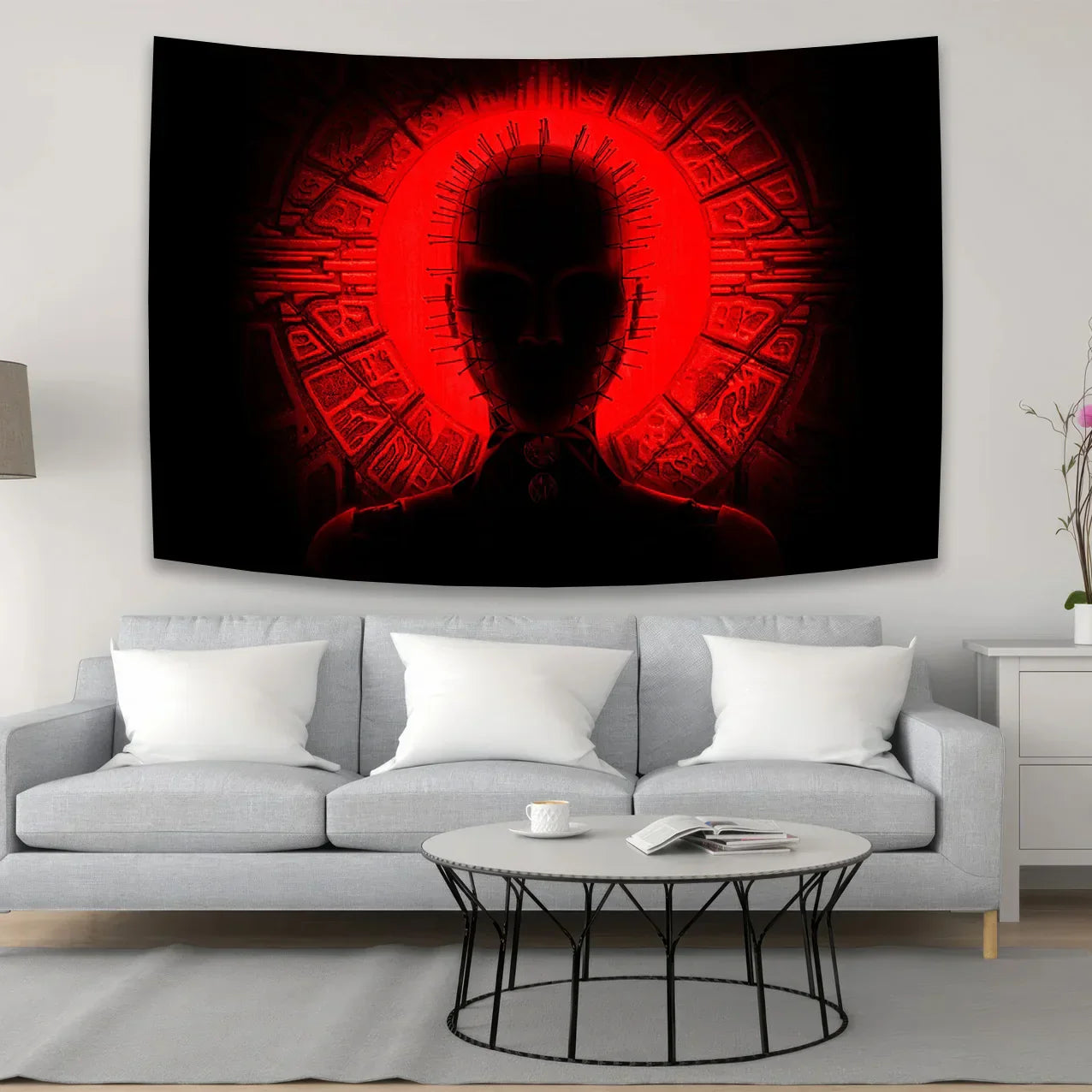 Decorbites™ Kürbislaterne Wandbehang: Boho Halloween-Horrorfilm-Dekoration für Zuhause & Schlafzimmer