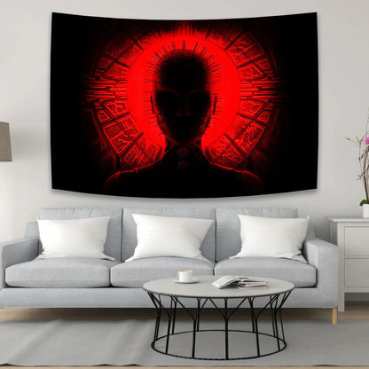 Decorbites™ Kürbislaterne Wandbehang: Boho Halloween-Horrorfilm-Dekoration für Zuhause & Schlafzimmer