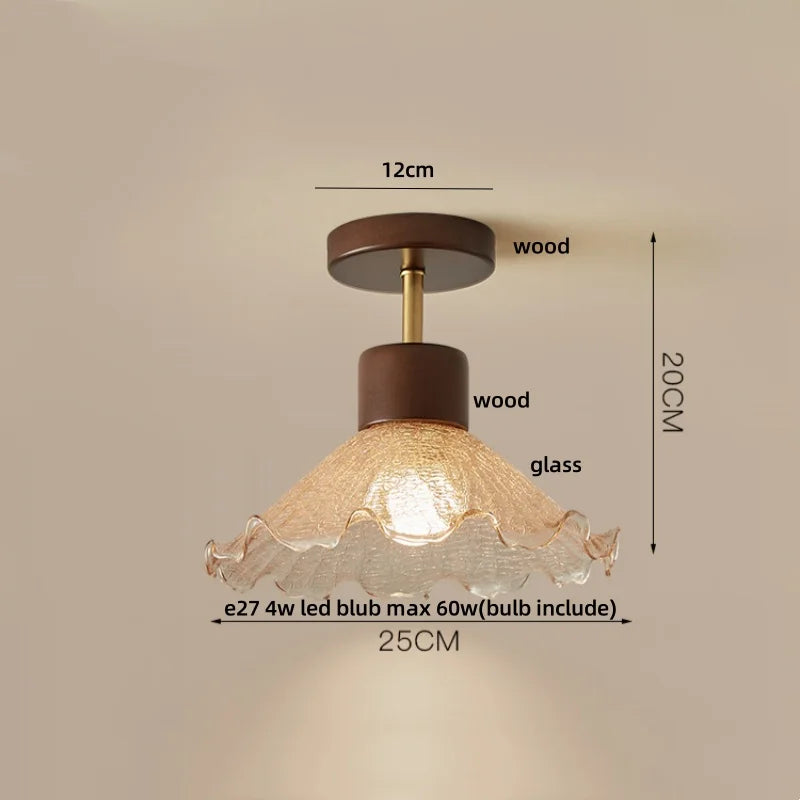 Decorbites™ Würfel Holz Kupfer LED Deckenleuchte Vintage Loft Deckenlampe