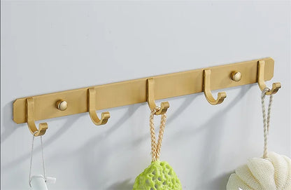 Decorbites™ Gebürstetes Gold-Aluminium-Garderobenhaken Set aus 4 - Badezimmer- & Küchenhaken