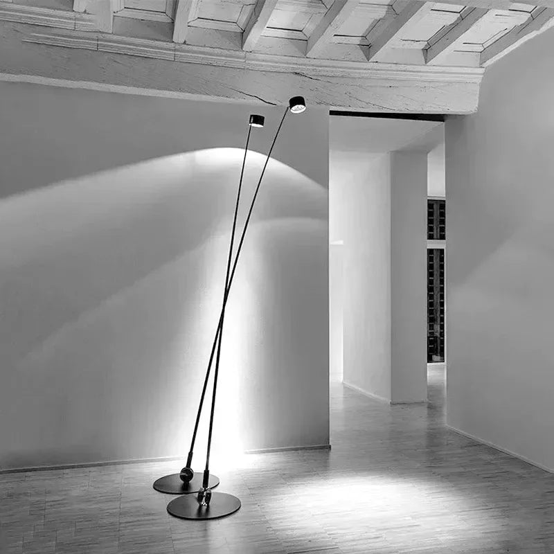 DecorBites™ Black Floor Lamp | Nordic Style LED Light for Living Room, Bedroom, or Salon