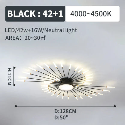 Decorbites™ LED-Feuerwerk-Anhängerlampen – Moderne Kronleuchterbeleuchtung für Wohnzimmer und Schlafzimmer