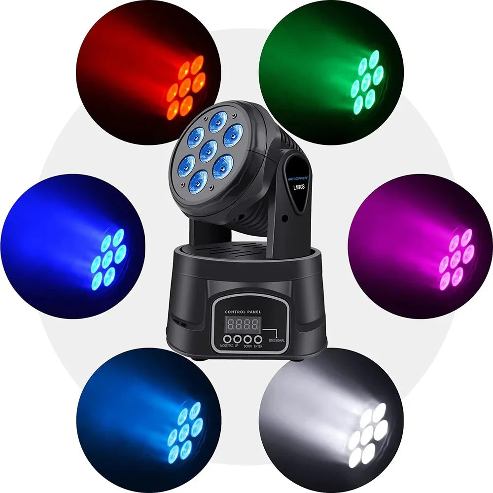 Decorbites™ Großer Wagen 7*8W RGBW Mini Moving Light - Bühnenbeleuchtung für Bars und Performances