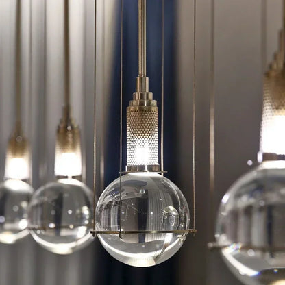 DecorBites™ Crystal Ball LED Pendant Light for Dining Restaurant & Bedroom