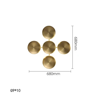 DecorBites™ Gold Round LED Wall Lamps for Luxury Home Decor