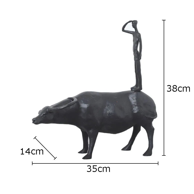 Decorbites™ Harleiter Hirtenjunge Harzfigur Skulptur für moderne Heimdekoration