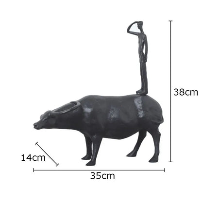 Decorbites™ Harleiter Hirtenjunge Harzfigur Skulptur für moderne Heimdekoration