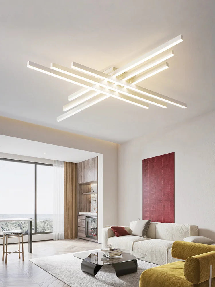 Decorbites™ Schwarze LED-Deckenleuchte Chandelier: Nordisch-minimalistisches Quadrat für Wohnzimmer- und Schlafzimmerbeleuchtung