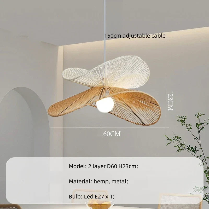 Decorbites™ Hanf-Hängelampen: Wabi Sabi LED-Innenleuchten