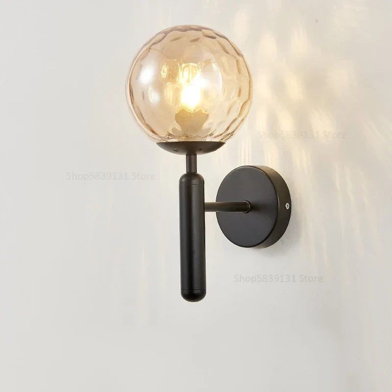 DecorBites™ Glass Ball Wall Lamp Metal Wall Lights for Modern Living Room Decoration