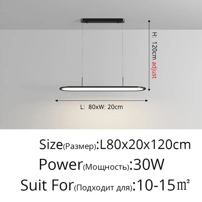 Modern black rectangular decorbites led pendant lights with sleek minimalist design and adjustable height for indoor lighting
