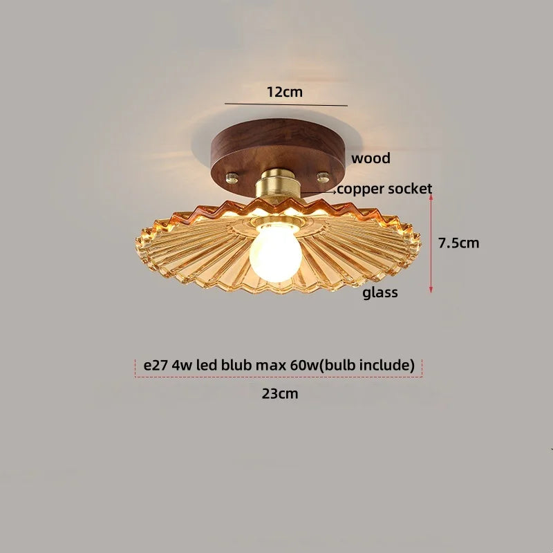 Decorbites™ Würfel Holz Kupfer LED Deckenleuchte Vintage Loft Deckenlampe