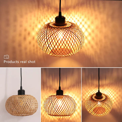 Decorbites™ Bambus-Rattan-Hängeleuchter für Esszimmer- und Restaurantbeleuchtung