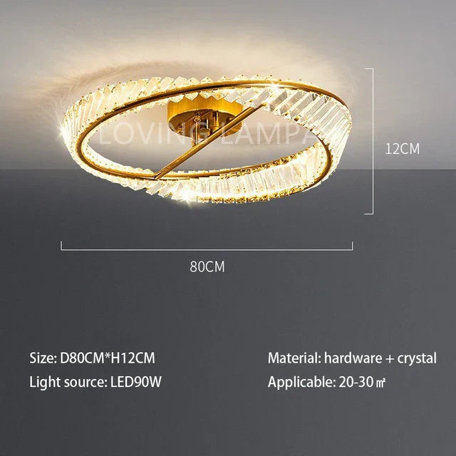 DecorBites™ Crystal Stainless Steel Ceiling Pendant Light for Luxurious Living